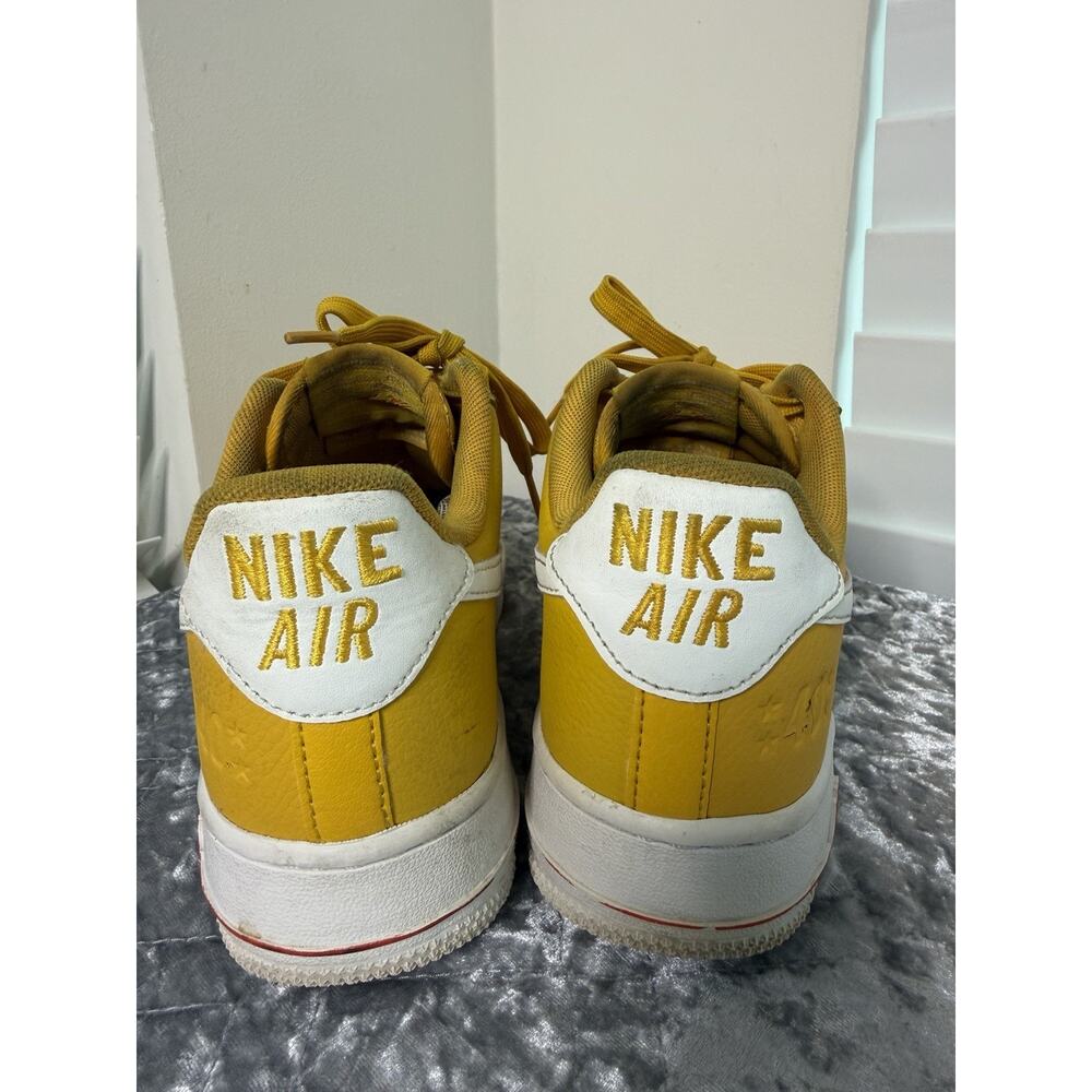 Nike Air Force 1 Low GS Yellow White Youth 8Y‎ UK 5.5 Sneakers - Picture 4 of 9